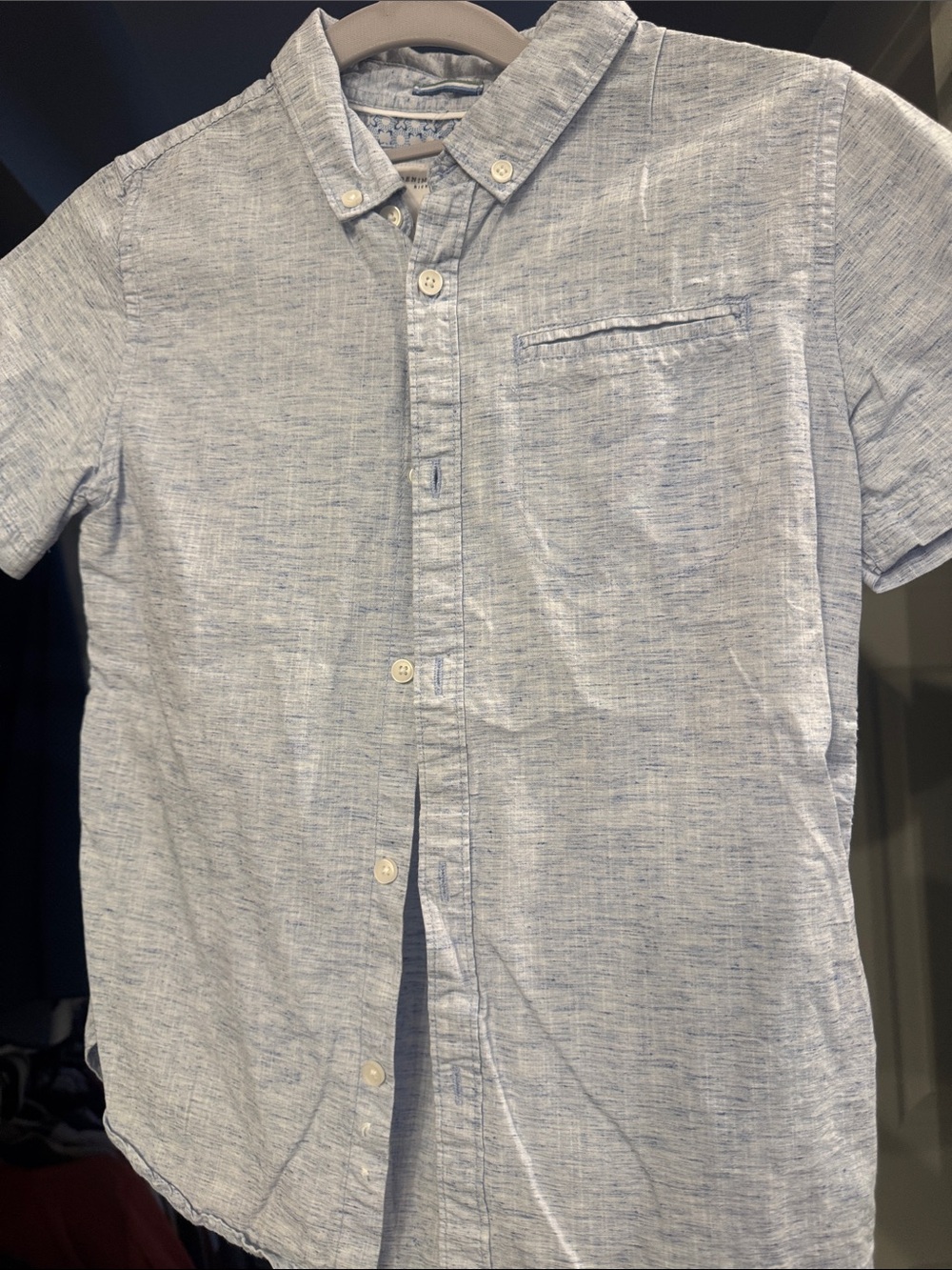 Denim & Flower Light Blue Short-Sleeve Button-Down Shirt